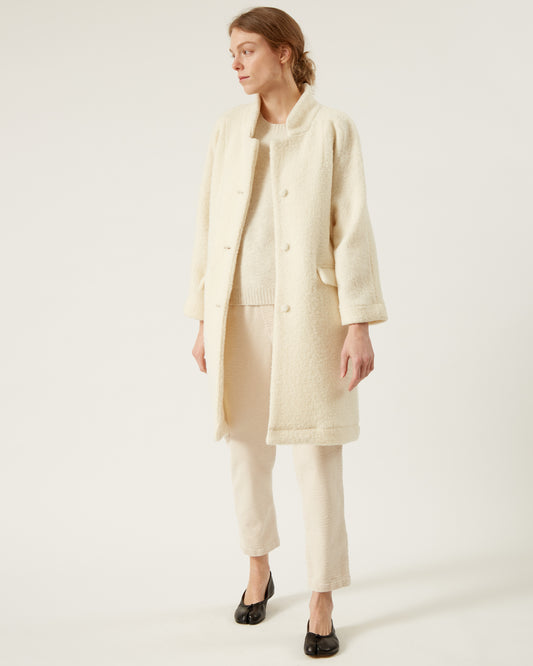 manteau en laine bouclée MAGGIE