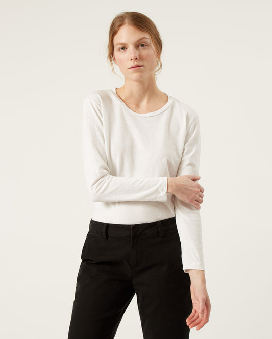 RUBEN linen and cotton long-sleeved t-shirt