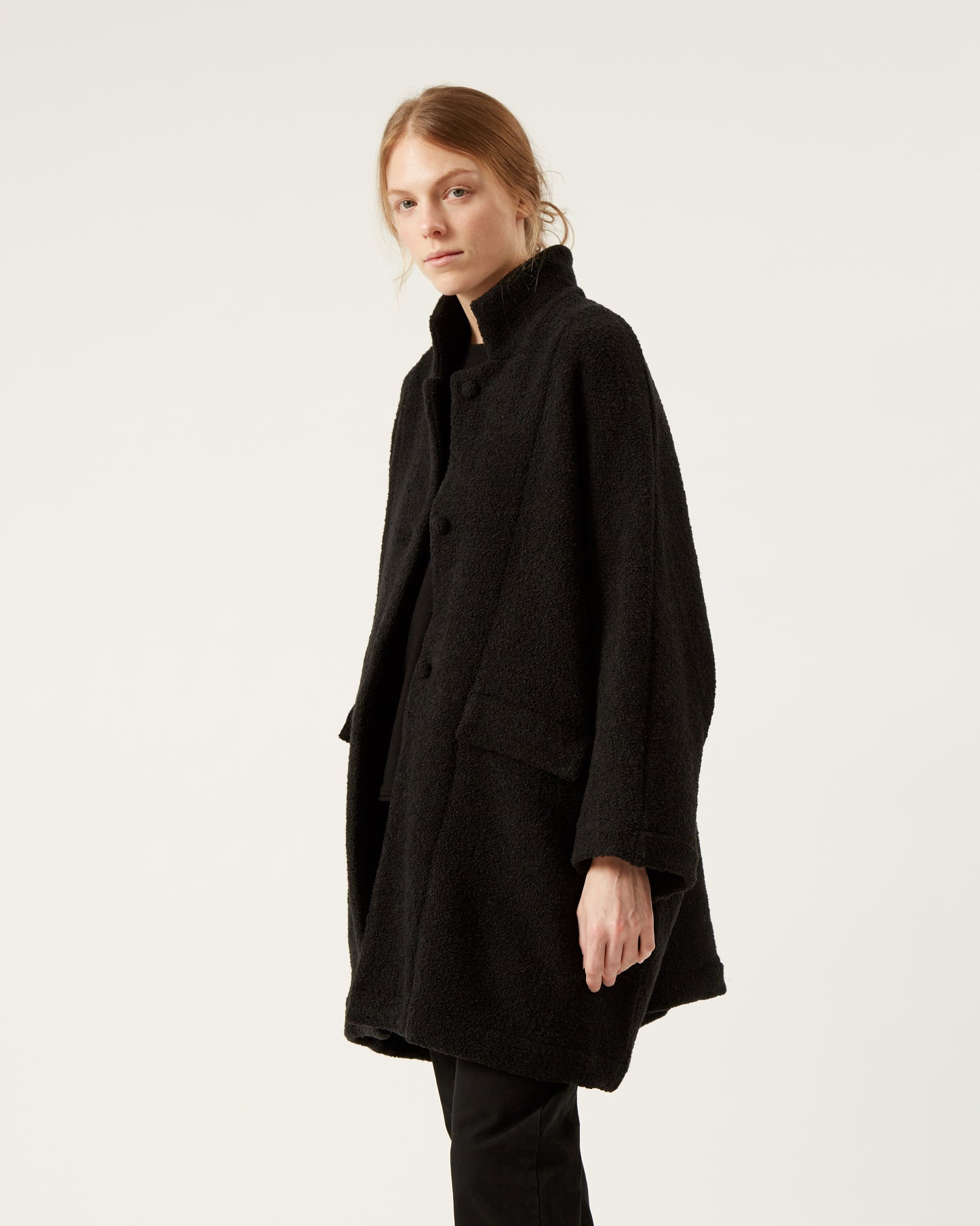 MARJORIE curly wool coat