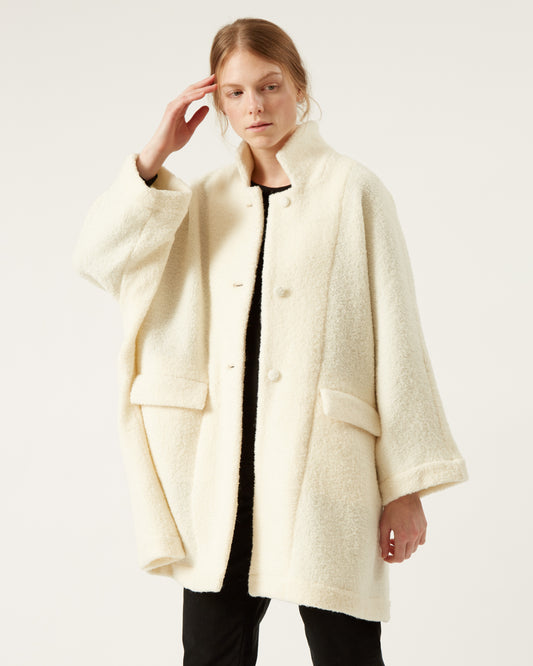 MARJORIE curly wool coat