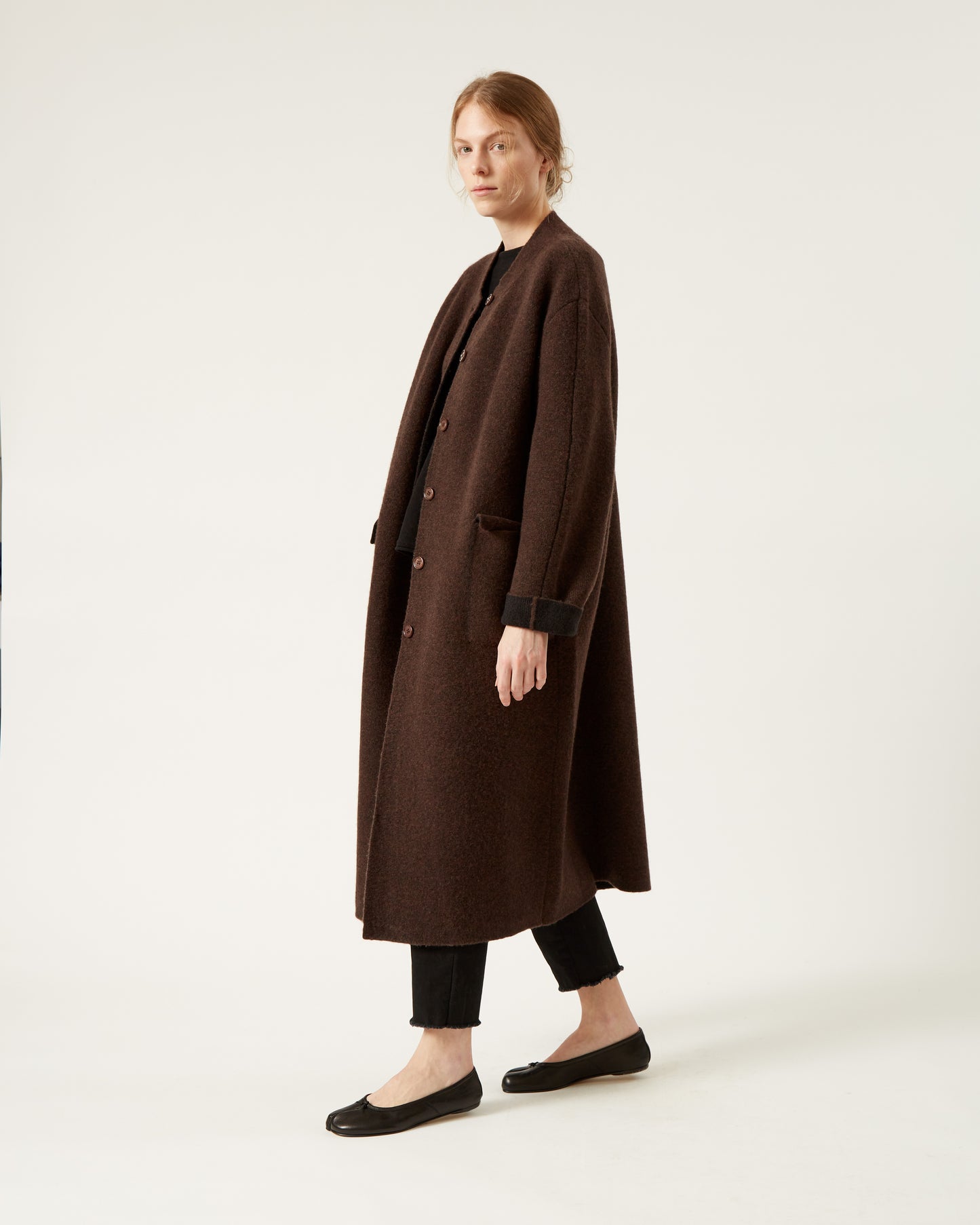 JANET double-sided wool and yak coat