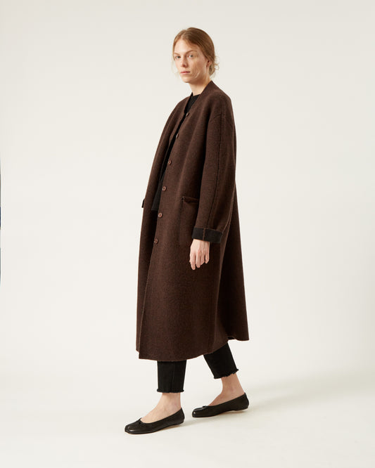 JANET double-sided wool and yak coat