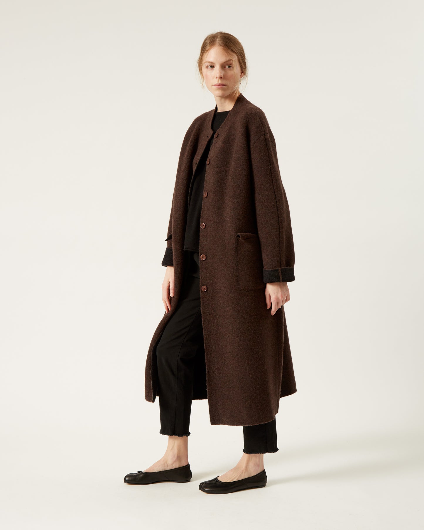 JANET double-sided wool and yak coat