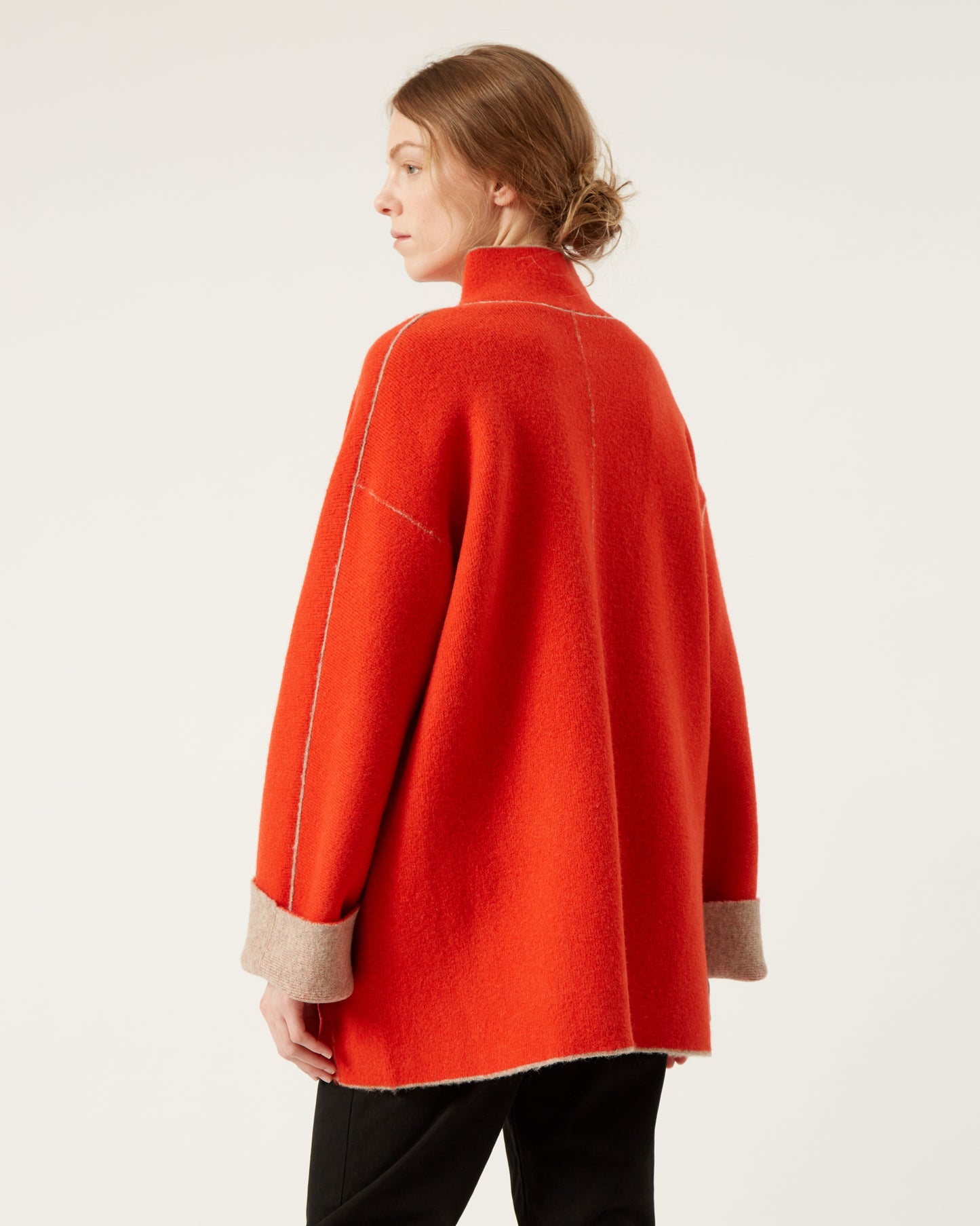 COLE double-sided wool and yak coat