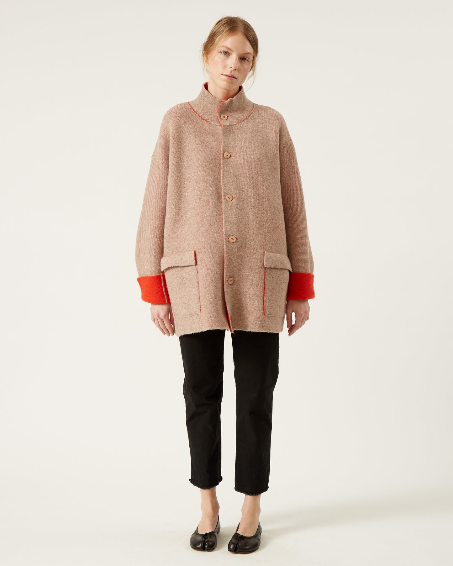 COLE double-sided wool and yak coat