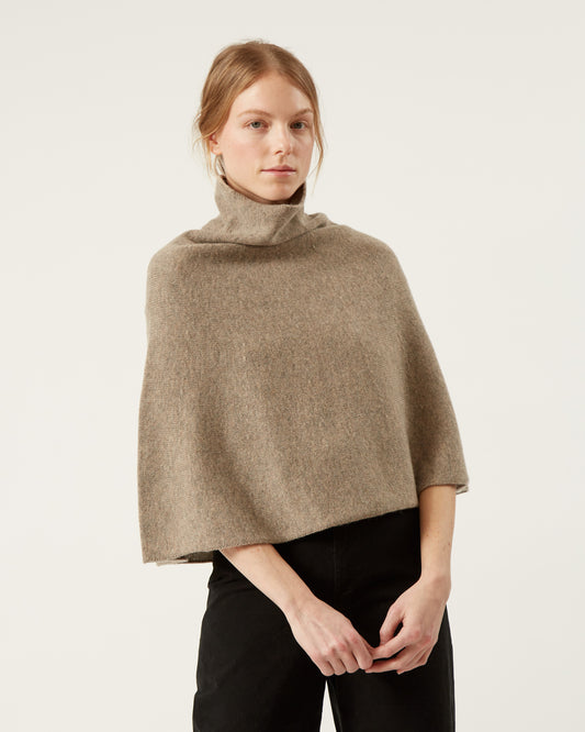 CARLA wool and cashmere poncho