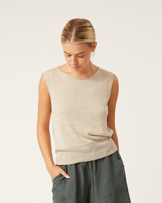 JENNY sleeveless linen sweater 